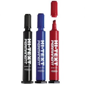 Marker permanentny Fibracolor Hi-Text Fibracolor ścięty, Czerwony